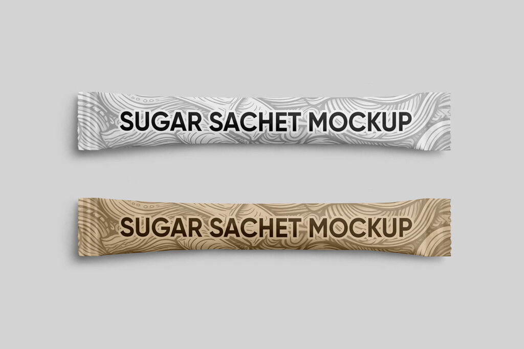 Classic Sugar Sachet Mockup