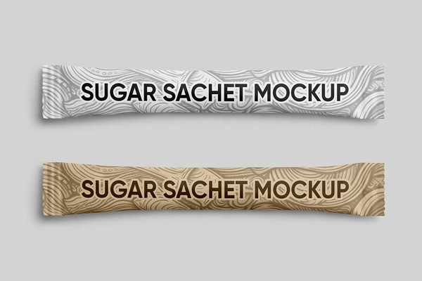 Classic Sugar Sachet Mockup