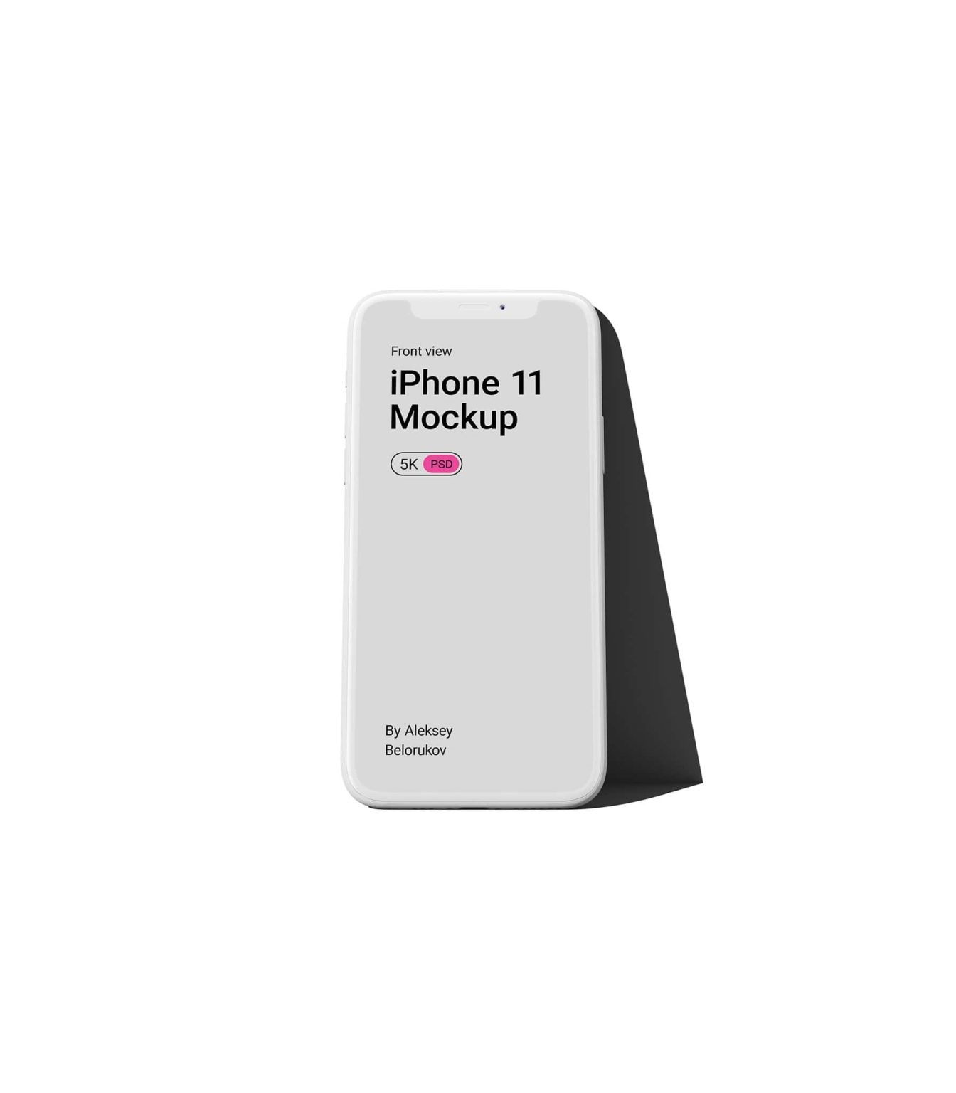 Clay iPhone 11 Pro Mockup from a Front View FREE PSD