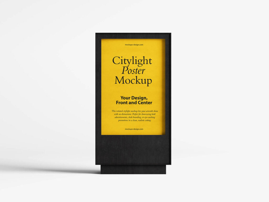 Clean Citylight Poster Mockup