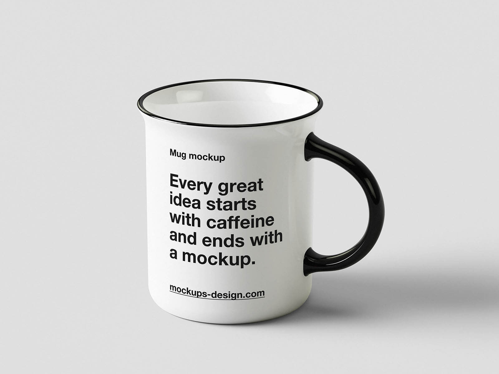 Free Clean Enamel Mug Mockup PSD Template