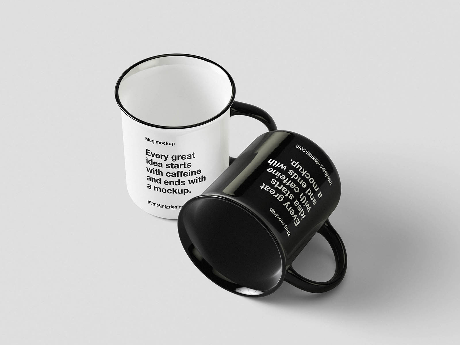 Free Clean Enamel Mug Mockup PSD Template