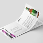 Clean Square Brochure with Hard Edge Mockup