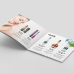 Clean Square Brochure with Hard Edge Mockup