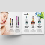 Clean Square Brochure with Hard Edge Mockup