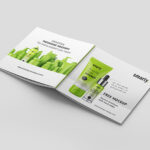 Clean Square Brochure with Hard Edge Mockup