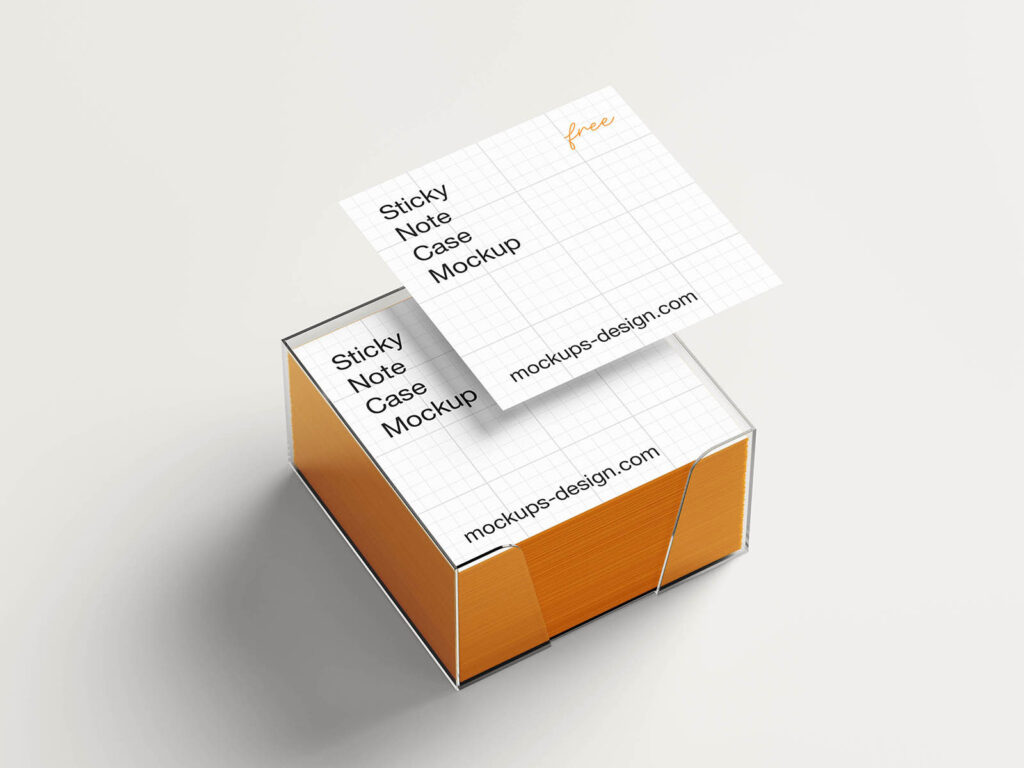 Clean Sticky Note Case Mockup