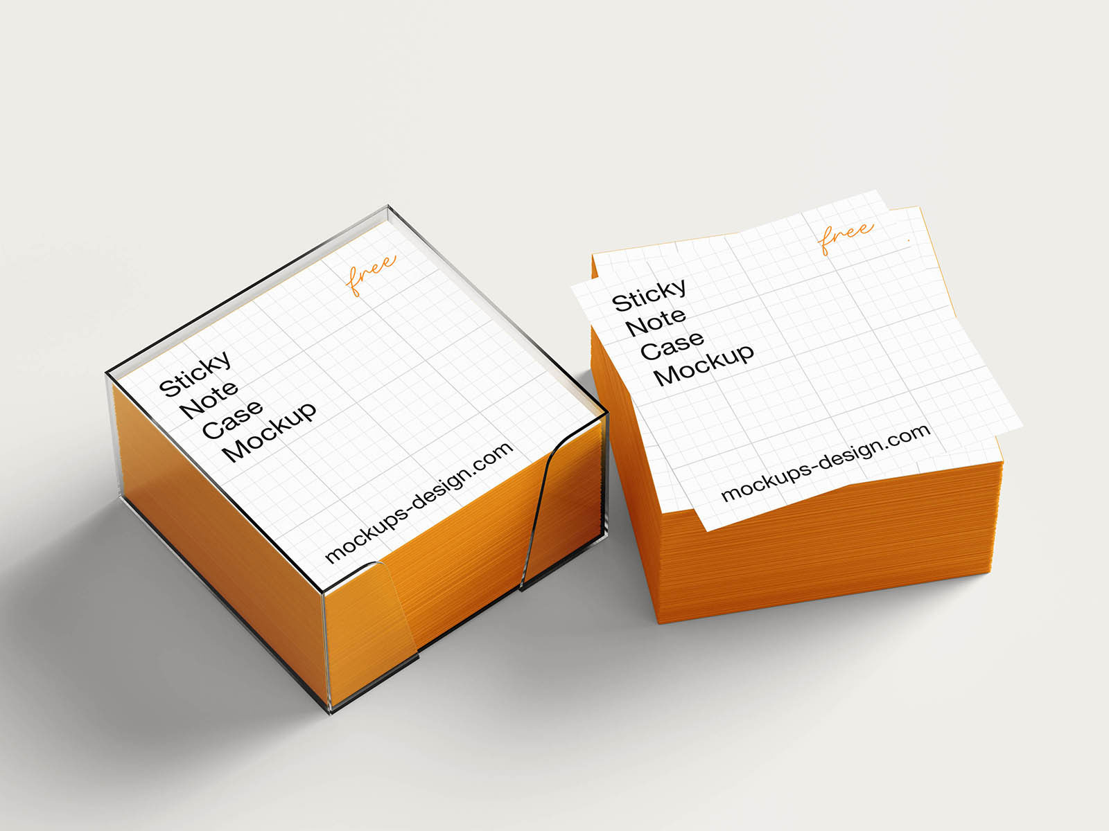 Free Clean Sticky Note Case Mockup PSD Template