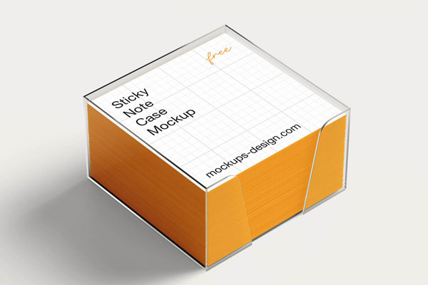 Clean Sticky Note Case Mockup
