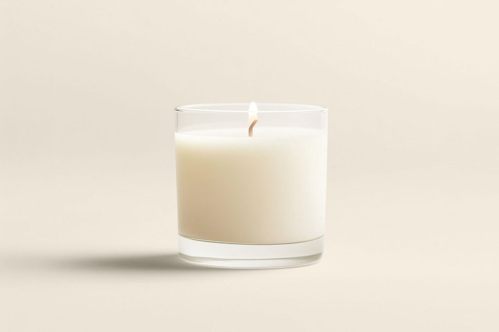 Clear Glass Candle Mockup