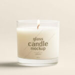 Clear Glass Candle Mockup