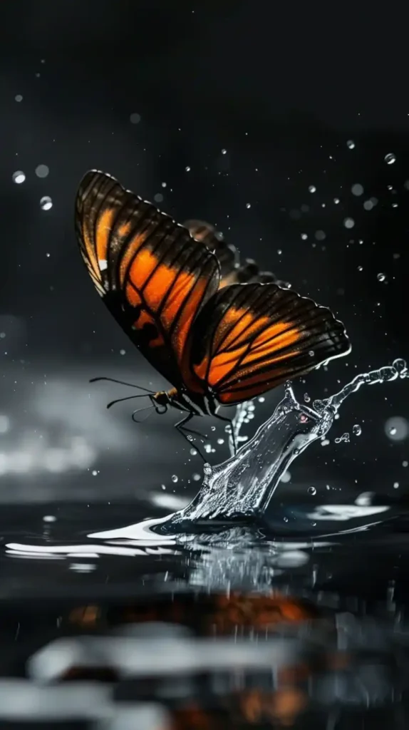 Clear Water Butterfly Splash