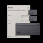Click Branding Identity Mockup in Facing Vision