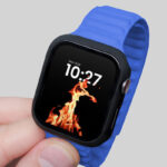 Close-up in Hand Apple Watch Mockup