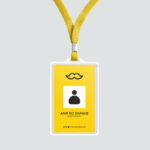 Close-Up Badge ID Card Mockup