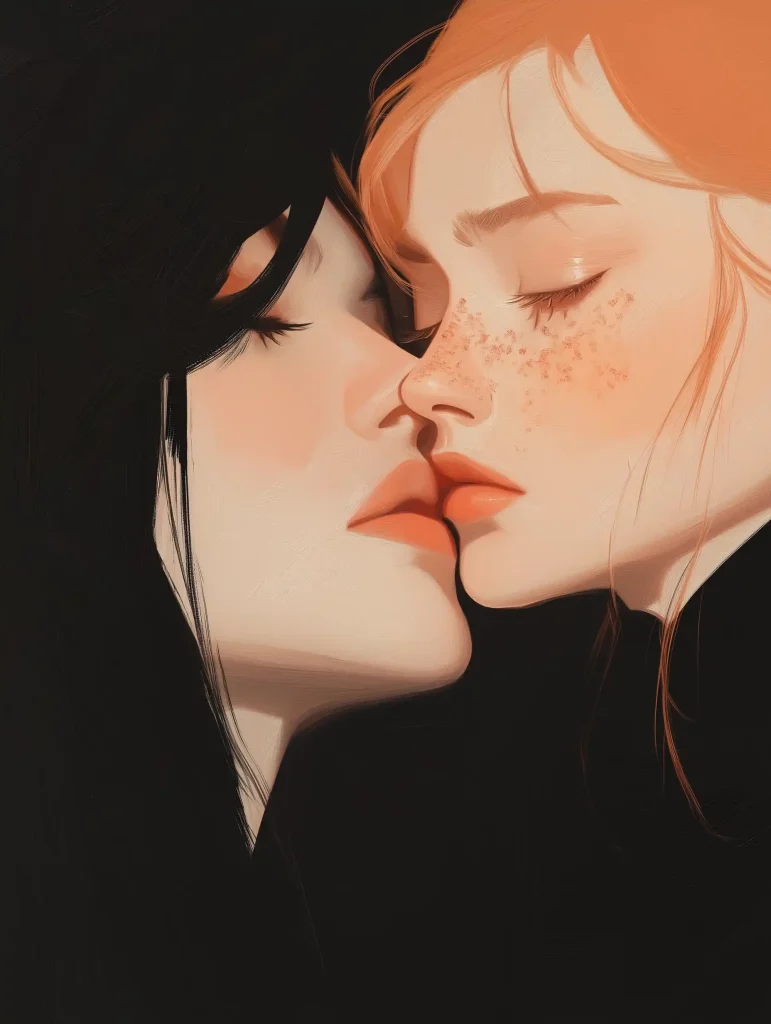 Close-Up Lips Contrast