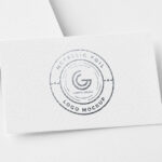 Close-Up Metallic Foil Logo Mockup