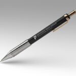 Close-up Shiny Steel Mechanical Pencil Mockup