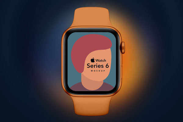 Close-up Shot Apple Watch Series 6 Mockup