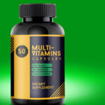 Close-up Shot Stand-up Multi Vitamin Bottle in Plain Setting Mockup