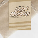 Close-up Show of Tag Mockup on Gift Box