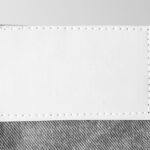 Close-up Sight of Jeans Mockup with Label