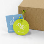 Close-up Sight of Tags Mockup with Box