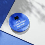 Close-up View of a Round Badge Mockup