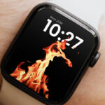Close-up View of Apple Watch Device Mockup