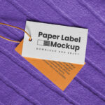 Close-up View of Label Mockup on a Blouse
