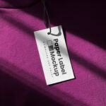 Close- up View of Label Mockup on Hoodie