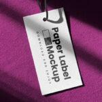 Close- up View of Label Mockup on Hoodie