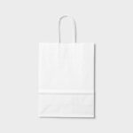 Close-up View of Shopping Paper Bag Mockup