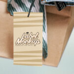 Close-up View of Shopping Tag Mockup