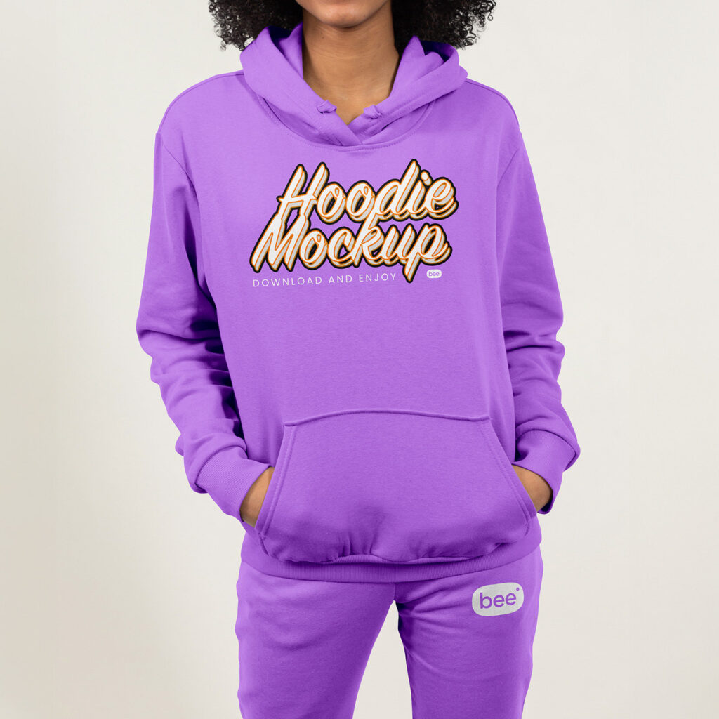 Closes-up Vision of Woman Tracksuit Mockup