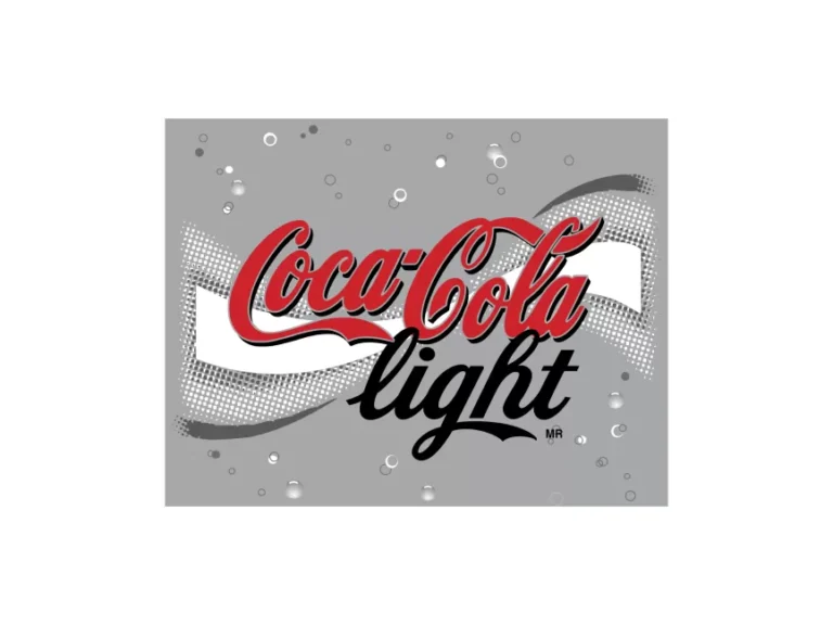 Coca Cola Light Grey Background Logo