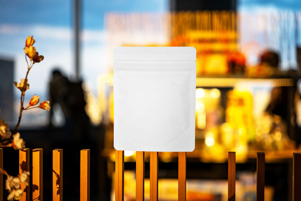 Coffee Bag at Sunset Mockup