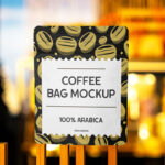 Coffee Bag at Sunset Mockup