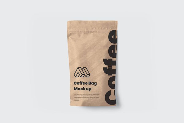 Coffee Bag Mockup in Front View