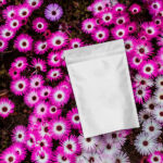 Coffee Bag on Flowers Mockup