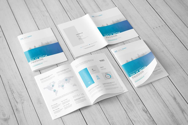 Collection of 4 A4 Magazine Brochure / Catalog Mockups