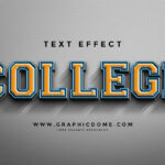 College 3D Text / Logo Effect
