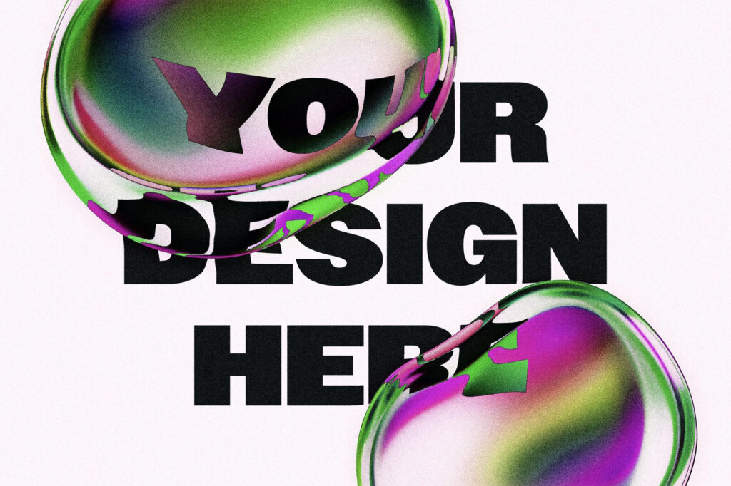 Color Blob Text Logo Effect