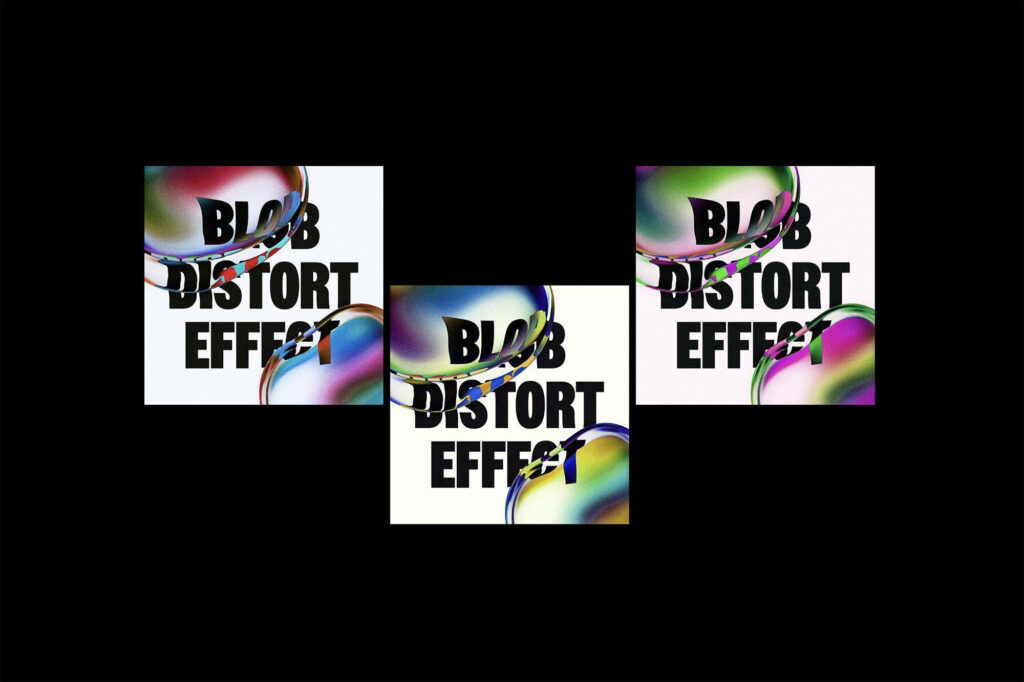 Color Blob Text Logo Effect