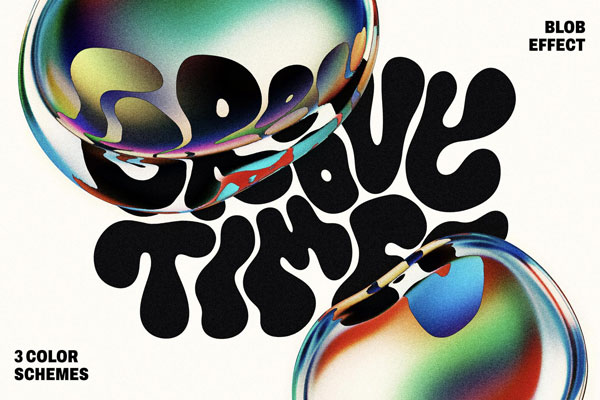 Color Blob Text Logo Effect