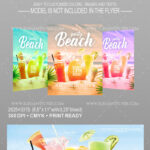 Colorful Border Beach Party Flyer Template