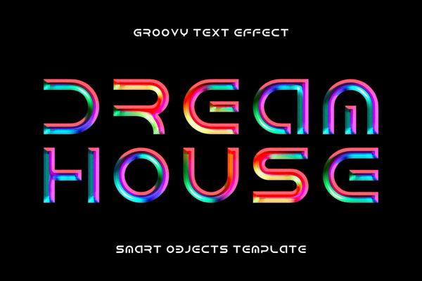 Colorful Chrome Text Effect