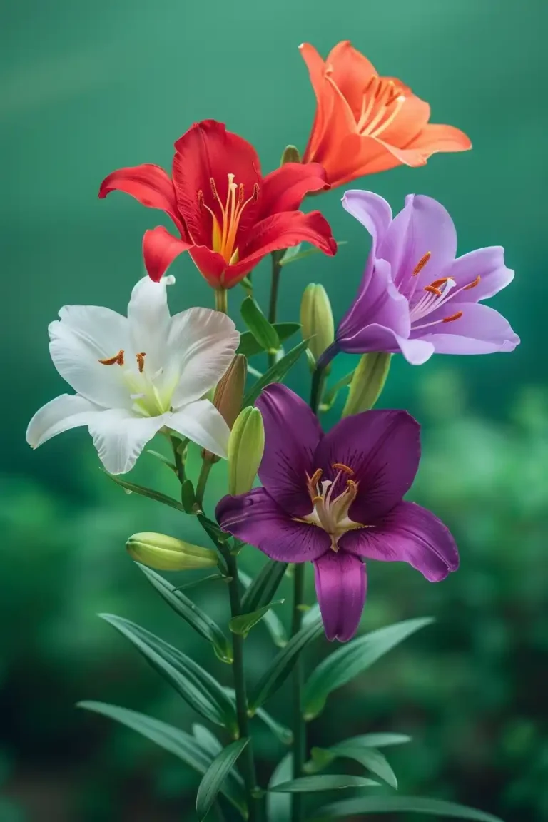 Colorful Lily Bouquet Photo