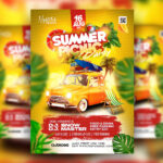 Colorful Summer Picnic Festival Party Flyer Template