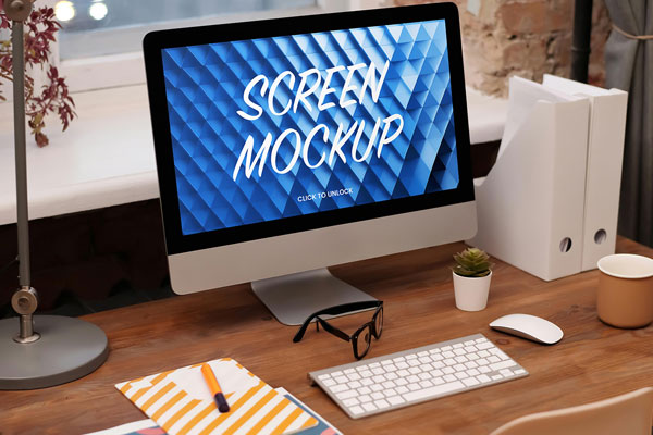 Computer iMac Mockup